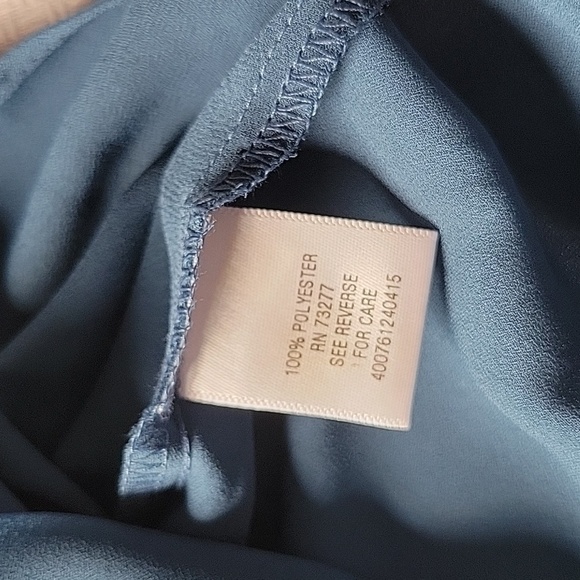 CANDIE'S Teal Cold Shoulder V'neck Roll Sleeve Blouse Top M Medium NWT - Picture 7 of 7